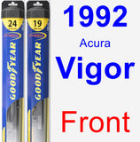 Front Wiper Blade Pack for 1992 Acura Vigor - Hybrid