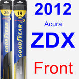 Front Wiper Blade Pack for 2012 Acura ZDX - Hybrid