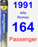 Passenger Wiper Blade for 1991 Alfa Romeo 164 - Hybrid
