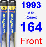 Front Wiper Blade Pack for 1993 Alfa Romeo 164 - Hybrid
