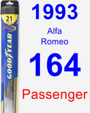 Passenger Wiper Blade for 1993 Alfa Romeo 164 - Hybrid