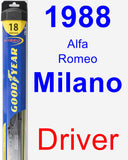 Driver Wiper Blade for 1988 Alfa Romeo Milano - Hybrid