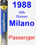 Passenger Wiper Blade for 1988 Alfa Romeo Milano - Hybrid