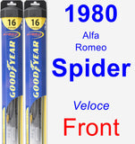 Front Wiper Blade Pack for 1980 Alfa Romeo Spider - Hybrid