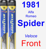 Front Wiper Blade Pack for 1981 Alfa Romeo Spider - Hybrid