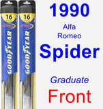 Front Wiper Blade Pack for 1990 Alfa Romeo Spider - Hybrid