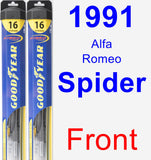 Front Wiper Blade Pack for 1991 Alfa Romeo Spider - Hybrid