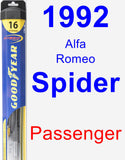 Passenger Wiper Blade for 1992 Alfa Romeo Spider - Hybrid