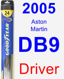 Driver Wiper Blade for 2005 Aston Martin DB9 - Hybrid