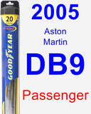 Passenger Wiper Blade for 2005 Aston Martin DB9 - Hybrid