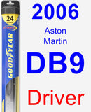 Driver Wiper Blade for 2006 Aston Martin DB9 - Hybrid