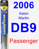 Passenger Wiper Blade for 2006 Aston Martin DB9 - Hybrid