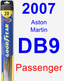 Passenger Wiper Blade for 2007 Aston Martin DB9 - Hybrid