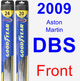 Front Wiper Blade Pack for 2009 Aston Martin DBS - Hybrid