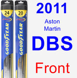 Front Wiper Blade Pack for 2011 Aston Martin DBS - Hybrid