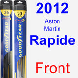 Front Wiper Blade Pack for 2012 Aston Martin Rapide - Hybrid