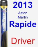 Driver Wiper Blade for 2013 Aston Martin Rapide - Hybrid