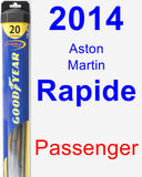 Passenger Wiper Blade for 2014 Aston Martin Rapide - Hybrid