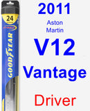 Driver Wiper Blade for 2011 Aston Martin V12 Vantage - Hybrid