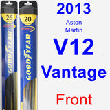Front Wiper Blade Pack for 2013 Aston Martin V12 Vantage - Hybrid