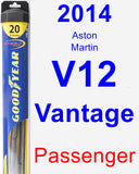 Passenger Wiper Blade for 2014 Aston Martin V12 Vantage - Hybrid