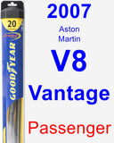 Passenger Wiper Blade for 2007 Aston Martin V8 Vantage - Hybrid