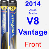 Front Wiper Blade Pack for 2014 Aston Martin V8 Vantage - Hybrid