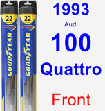 Front Wiper Blade Pack for 1993 Audi 100 Quattro - Hybrid