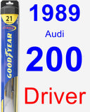 Driver Wiper Blade for 1989 Audi 200 - Hybrid