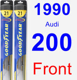 Front Wiper Blade Pack for 1990 Audi 200 - Hybrid