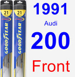 Front Wiper Blade Pack for 1991 Audi 200 - Hybrid
