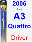 Driver Wiper Blade for 2006 Audi A3 Quattro - Hybrid