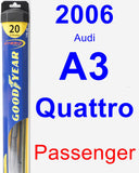 Passenger Wiper Blade for 2006 Audi A3 Quattro - Hybrid