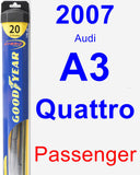 Passenger Wiper Blade for 2007 Audi A3 Quattro - Hybrid