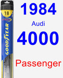 Passenger Wiper Blade for 1984 Audi 4000 - Hybrid