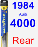 Rear Wiper Blade for 1984 Audi 4000 - Hybrid