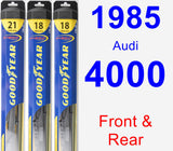 Front & Rear Wiper Blade Pack for 1985 Audi 4000 - Hybrid