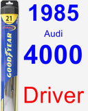 Driver Wiper Blade for 1985 Audi 4000 - Hybrid