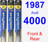 Front & Rear Wiper Blade Pack for 1987 Audi 4000 - Hybrid