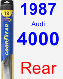 Rear Wiper Blade for 1987 Audi 4000 - Hybrid