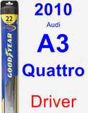 Driver Wiper Blade for 2010 Audi A3 Quattro - Hybrid