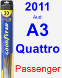 Passenger Wiper Blade for 2011 Audi A3 Quattro - Hybrid
