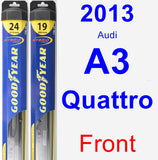 Front Wiper Blade Pack for 2013 Audi A3 Quattro - Hybrid