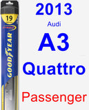 Passenger Wiper Blade for 2013 Audi A3 Quattro - Hybrid