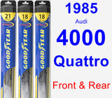 Front & Rear Wiper Blade Pack for 1985 Audi 4000 Quattro - Hybrid