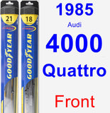 Front Wiper Blade Pack for 1985 Audi 4000 Quattro - Hybrid