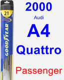 Passenger Wiper Blade for 2000 Audi A4 Quattro - Hybrid