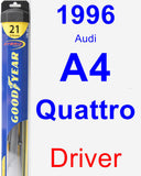 Driver Wiper Blade for 1996 Audi A4 Quattro - Hybrid
