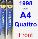 Front Wiper Blade Pack for 1998 Audi A4 Quattro - Hybrid