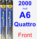 Front Wiper Blade Pack for 2000 Audi A6 Quattro - Hybrid